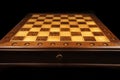 Chess box on a dark background Royalty Free Stock Photo