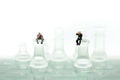 Chess business with miniature people : businessman idea for com