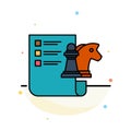 Chess, Business, Strategy, Planning Abstract Flat Color Icon Template Royalty Free Stock Photo