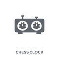 Chess clock icon from Time managemnet collection. Royalty Free Stock Photo