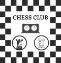 Chess Club creative illustration. Royalty Free Stock Photo