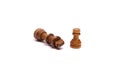 Chess coins on white background Royalty Free Stock Photo