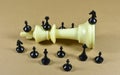 Chess conceptual image about competiton and leadership Royalty Free Stock Photo