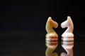 Chess Confrontation On Dark Royalty Free Stock Photo