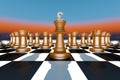 Chess and currency symbols, strategic competition and teamwork and win-win,pound