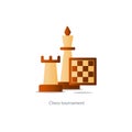 Chess debut, tournament event, chess club, strategy concept