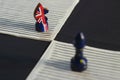 Chess figure Britain and United Europe