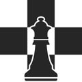 Chess figure isolated vector icon. Winner, battle concept design Royalty Free Stock Photo