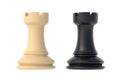 Chess figure rook isolated on white background Royalty Free Stock Photo