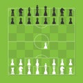 Chess Figure Stylized Soccer Tactic Table Royalty Free Stock Photo