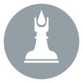 Chess figure white king, icon