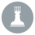 Chess figure white queen, icon