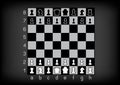 Chess figures board template mockup