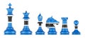 Chess figures with Botswanian flag, 3D rendering Royalty Free Stock Photo