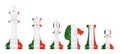 Chess figures with Irish flag, 3D rendering Royalty Free Stock Photo