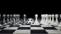 Chess figures play soccer business concept 3d render