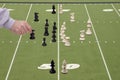 Chess Football with Defensive Coach Royalty Free Stock Photo