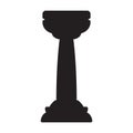 Chess game black vector icon.Black vector illustration of rook. Isolated illustration of chess game icon on white Royalty Free Stock Photo