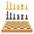Chess Game Board And Pieces Royalty Free Stock Photo