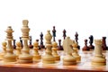 Chess game board scene Royalty Free Stock Photo