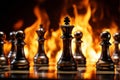 chess game. business concept. strategy. competition Royalty Free Stock Photo