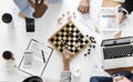 Chess game business strategy concept Royalty Free Stock Photo