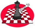 Red Chess Game, Checkmate Cartoon