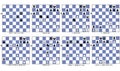 Chess game collection tactical theme of deviation Royalty Free Stock Photo