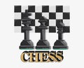 Chess game design Royalty Free Stock Photo