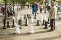 Giant street chess match in Stockholm, Sweden