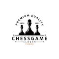 Chess Game Logo Simple Chess Piece Design Minimalist Silhouette Illustration Royalty Free Stock Photo