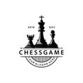 Chess Game Logo Simple Chess Piece Design Minimalist Silhouette Illustration Royalty Free Stock Photo