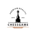Chess Game Logo Simple Chess Piece Design Minimalist Silhouette Illustration Royalty Free Stock Photo