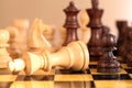 Chess king is checkmated Royalty Free Stock Photo