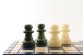 Close-up of pawns, game of checkers Royalty Free Stock Photo