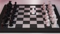 Chess game planning the first turn,competitive strategy planning concept,first step