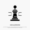 Chess, Game, Player, King, Poker solid Glyph Icon vector Royalty Free Stock Photo