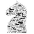 Chess Game Shapes Text Words Abstract Background Illustration