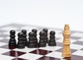 Chess game of strategy business concept Royalty Free Stock Photo
