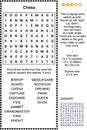 Chess themed word search puzzle