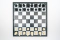 chess game top view starting position