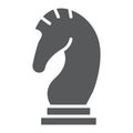 Chess glyph icon, game and sport, chess figure Royalty Free Stock Photo