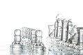 Chess group transparent glass blur silhouette team challenge Royalty Free Stock Photo