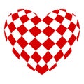 Chess heart icon, simple style Royalty Free Stock Photo