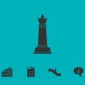 Chess icon flat Royalty Free Stock Photo