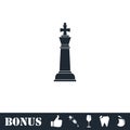 Chess icon flat Royalty Free Stock Photo