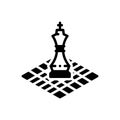 Black solid icon for Chess, game and sport Royalty Free Stock Photo