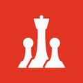 The chess icon. Game symbol. Flat