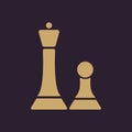 The chess icon. Game symbol. Flat Royalty Free Stock Photo