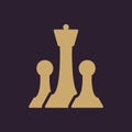 The chess icon. Game symbol. Flat Royalty Free Stock Photo